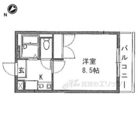 レオパレス枚方堂山の物件間取画像